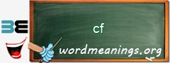 WordMeaning blackboard for cf